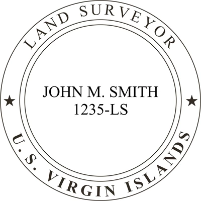 Land Surveyor Stamp - Virgin Islands